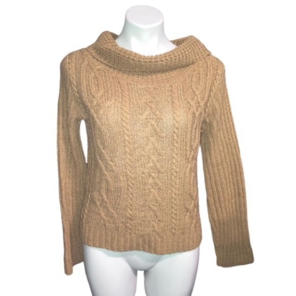 Weathervane Juniors Medium Camel Tan Chunky Knit Long Sleeve Sweater - Picture 1 of 4